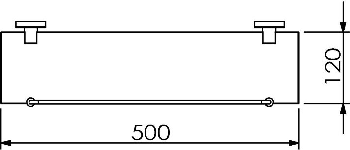 11051E Полка подвесная цвет хром LANGBERGER BURANO - Вид №2