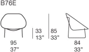 Кресло с салазками из ткани Paola Lenti Shito ARCH-00062239 - Вид №5