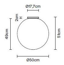 Fabbian Люминесцентный потолочный светильник из галогенного стекла Lumi sfera sun-id-1377745 - Вид №1