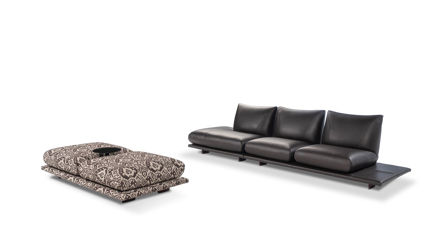 Мягкая скамейка из ткани Calia Italia Superior ARCH-00013905 - Вид №1