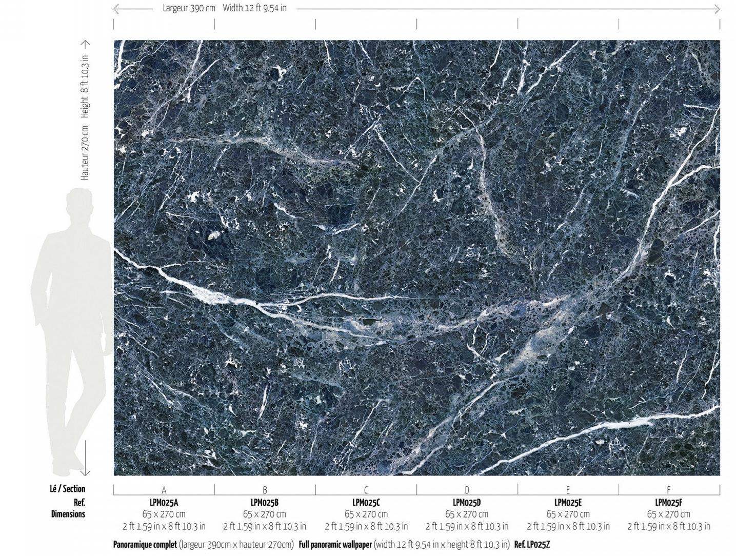 Koziel Панорамные моющиеся обои с эффектом мрамора Marbles Lpm025-x - Вид №3