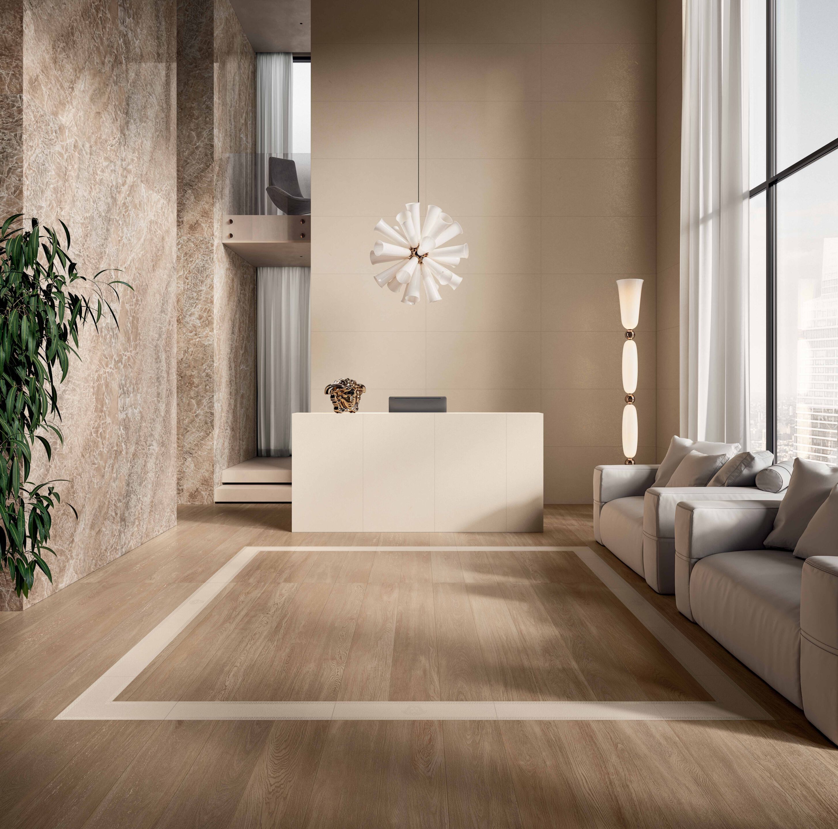 Напольное / керамогранит с эффектом кожи Versace Ceramics Leatherwood ARCH-00079325 - Вид №1