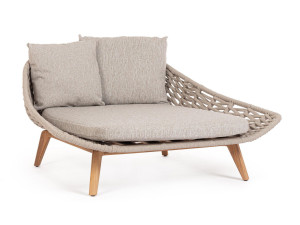 Садовая кровать из ткани и веревки