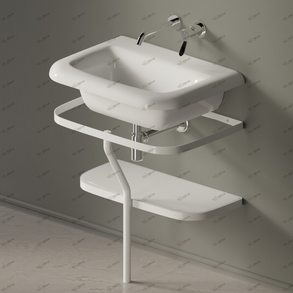 Металлическая консоль для раковины OTTOCENTO белая Agape ACER0767Z