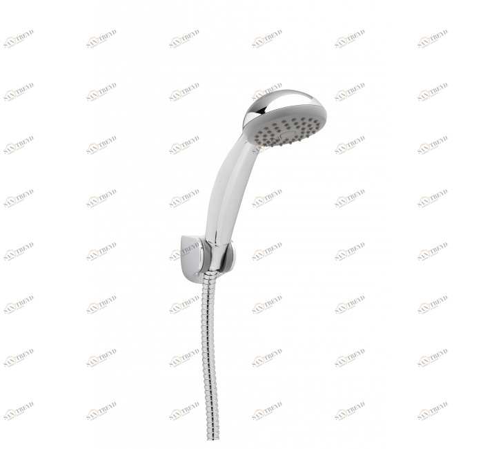 GENEBRE 100697 45 Душевой набор GE2, гибкий шланг, держатель и ручной душ с 1 струей 