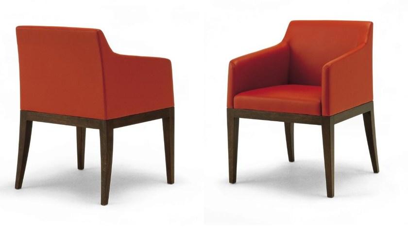 HUGUES CHEVALIER Мягкое кожаное кресло с подлокотниками Iconic sun-id-1346232 - Вид №1