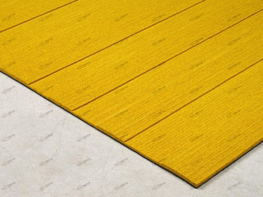 BUXKIN Прямоугольный коврик ручной работы из шерстяного фетра Stripes sun-id-1427926