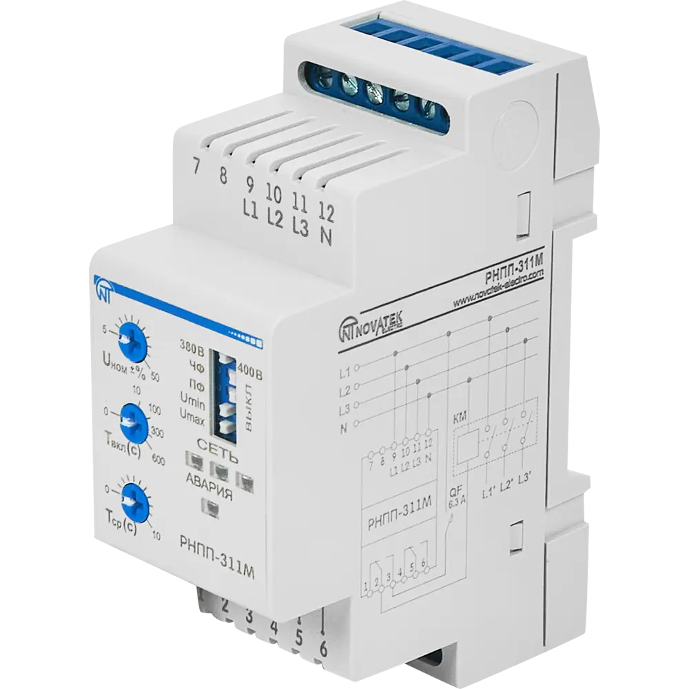 Реле контроля напряжения трехфазное РНПП-311M НовАтек-Электро STLM-2161075