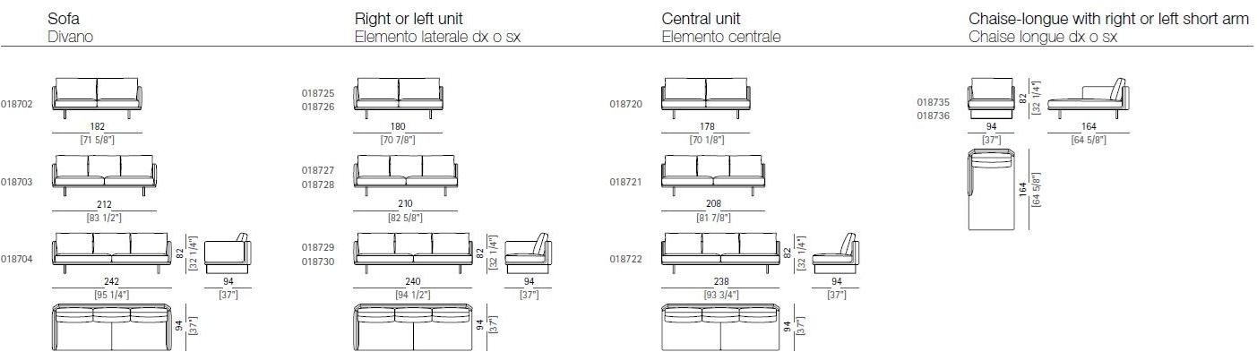 Arketipo Мягкий диван из ткани sun-id-1469012 - Вид №2