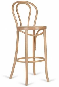 Paged Высокий табурет из бука со спинкой 1840