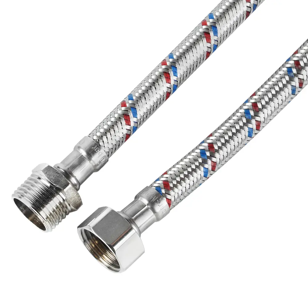 Гибкая подводка для воды Кит-Пром 1/2"x1/2" гайка - штуцер 150 см 11005747 STLM-2164790  - Вид №1