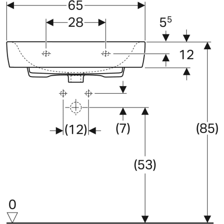 222255000 Раковина Geberit Renova Plan Geberit  - Вид №13