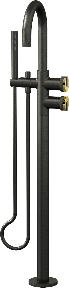 E-11554-R1PB-L1GM-BOX Смеситель напольный отдельностоящий (внешняя часть) GRAFF MOD+