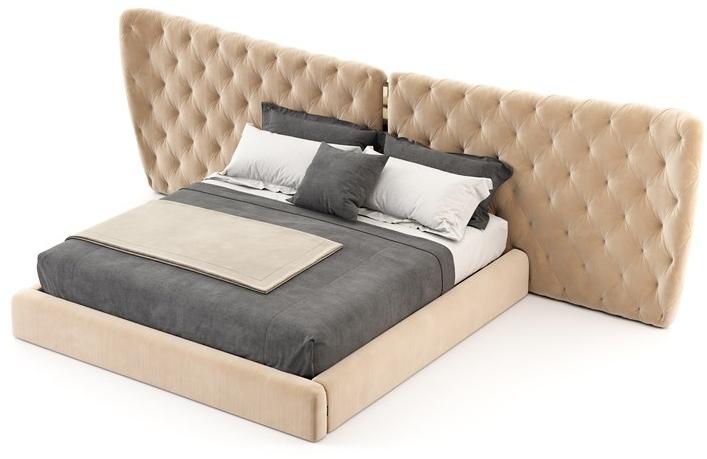 Domkapa Двуспальная кровать с обивкой и изголовьем капитоне  Dka26  - Вид №1