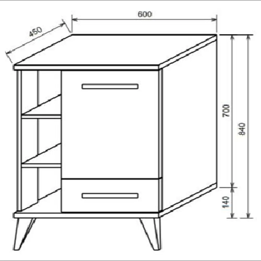 Тумба под раковину напольная Sanflor Стокгольм 60 см цвет белый STLM-2195508 - Вид №5