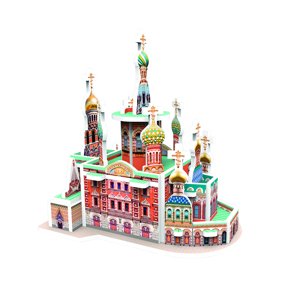 3D Пазл "Две столицы" 17026 Спас на Крови, СПб Не в масштабе IQ 3D sun-id-2094150