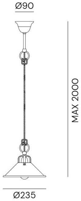 Il Fanale Подвесной светильник из латуни Cascina 204.07.oo - Вид №1