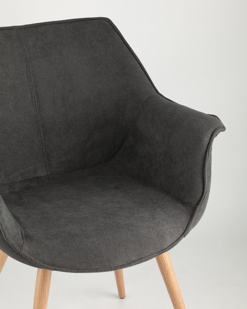 Стул с подлокотниками мягкий темно-серый "Джулиан" STOOL GROUP ДИЗАЙНЕРСКИЕ 00-3881966 Серый  - Вид №7