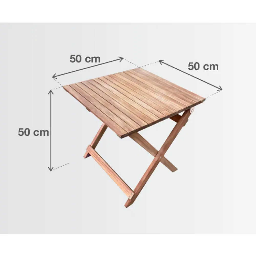 Стол садовый квадратный Naterial Solis Origami складной 50x50х50 см акация светло-коричневый 82232539 STLM-2111335  - Вид №5