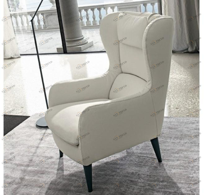 Febal Casa Кожаное кресло Bergere с подлокотниками sun-id-1378426