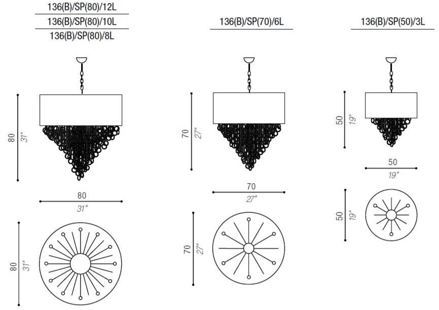 Aiardini Подвесной светильник с кристаллами Lisa sun-id-1508583 - Вид №1