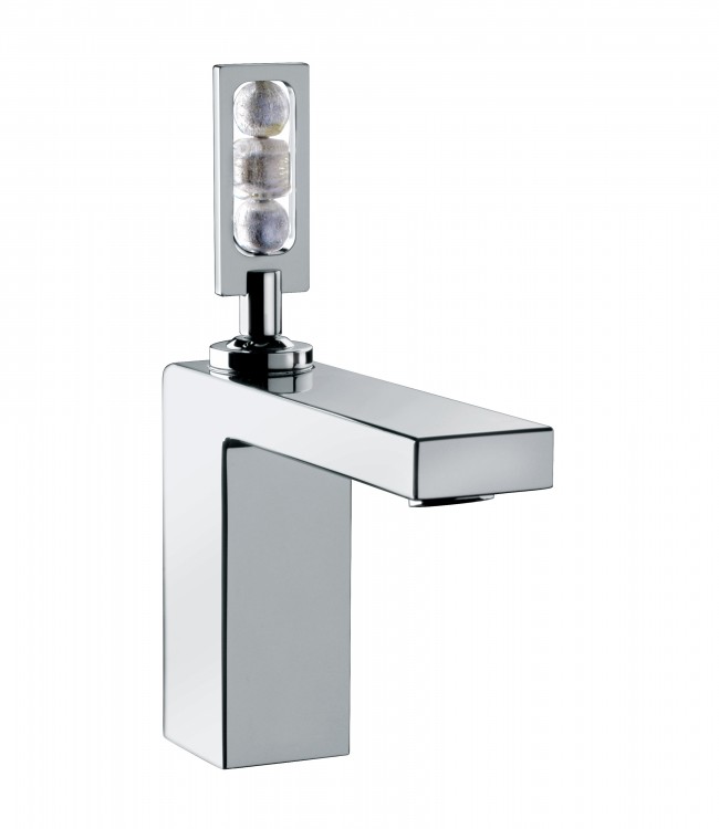 48521 Смеситель для раковины со сливом clic-clac. Bongio Myamix Crystal 