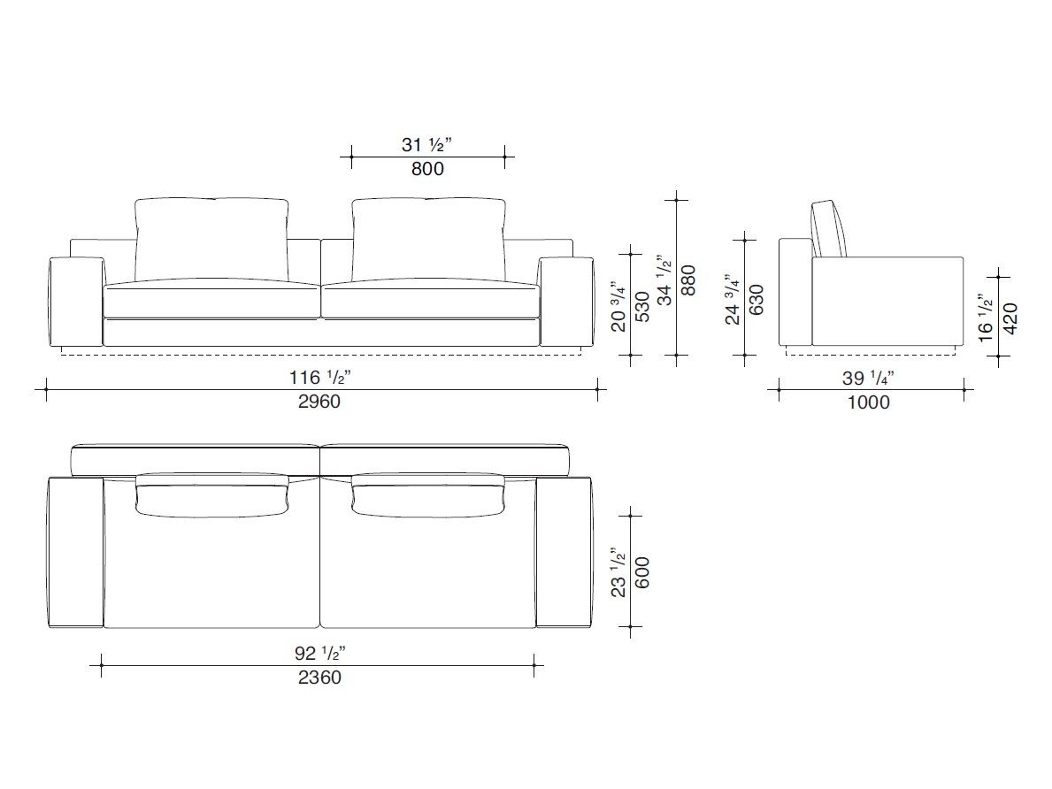 Кожаный диван с полуостровом Lema Venise ARCH-00001213 - Вид №6