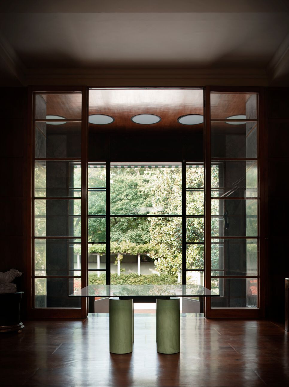 Стеклянный квадратный стол с основанием в прохладном ACERBIS SERENISSIMO ARCH-00071871 - Вид №3