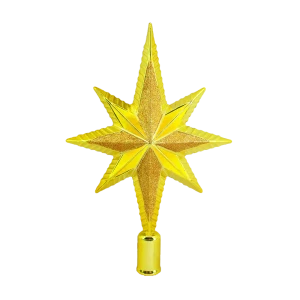 84751274 Верхушка на елку Звезда Семиконечная h20 см золотой STLM-1442562