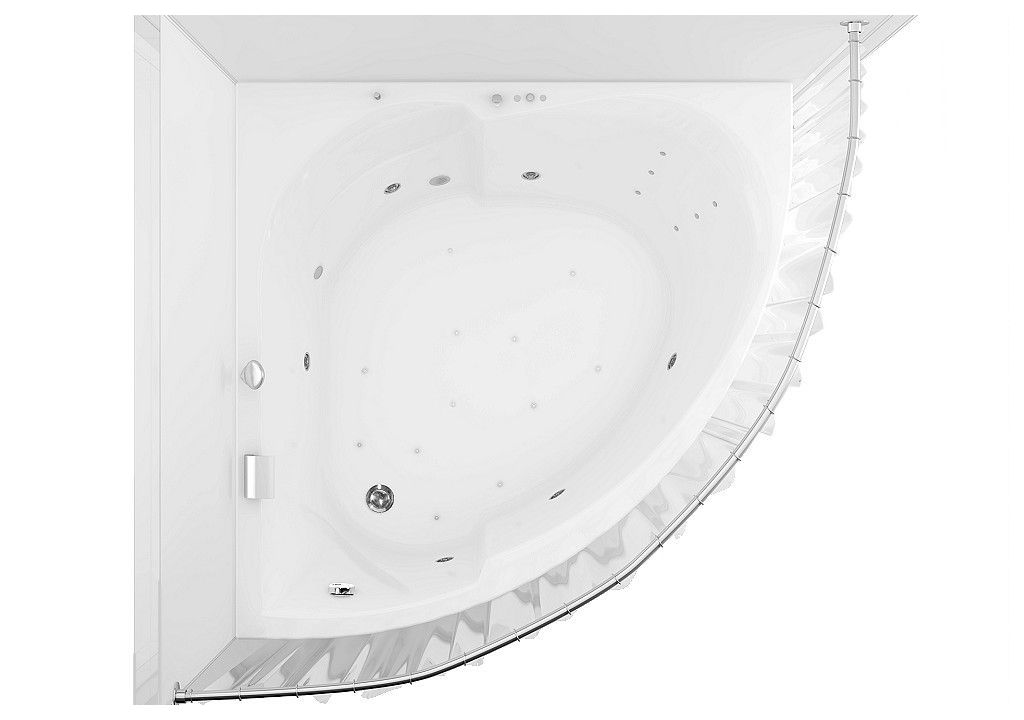 Карниз для ванны Aquanet Bali полукруглый 150х150 00156491 - Вид №3