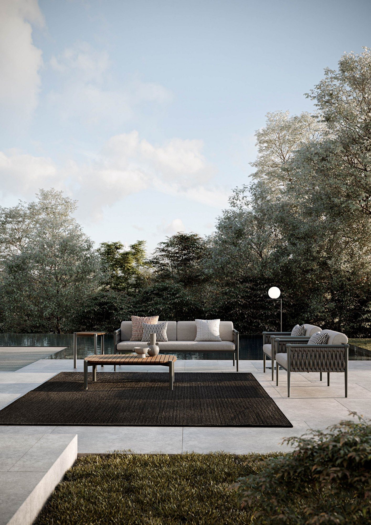 Прямоугольный садовый столик из тика и алюминия Atmosphera ARCH-00122548 - Вид №7