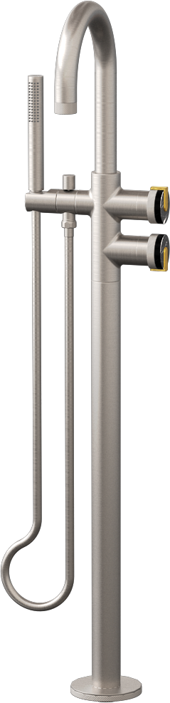 E-11554-R2MB-L1BAU-SN Смеситель напольный отдельностоящий (внешняя часть) GRAFF MOD+