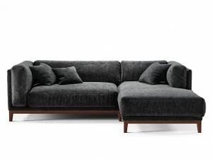 Диван Case угловой серый на темных ножках THE IDEA ДИЗАЙНЕРСКИЕ 210545 Серый