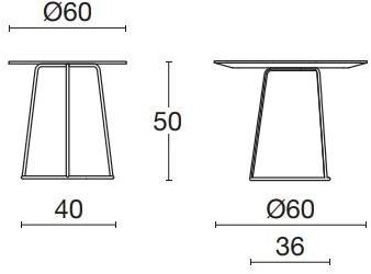 Diemme Круглый журнальный столик со столешницей из hpl Circuit sun-id-1441588 - Вид №4