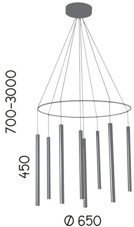 Aromas del Campo Светодиодная металлическая люстра  C1204/8  - Вид №2