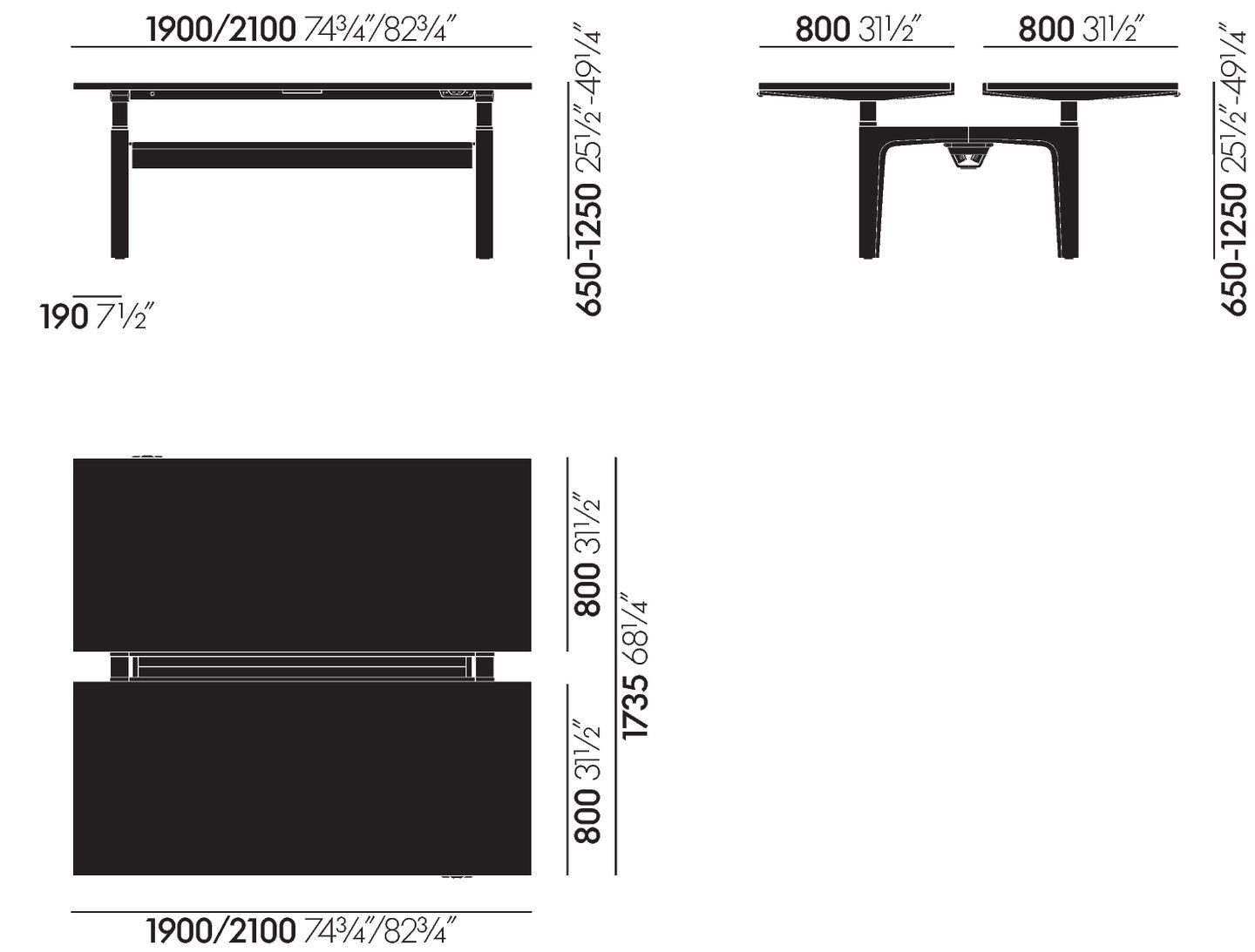 Множественный прямоугольный стол VITRA CDS ARCH-00096468 - Вид №93