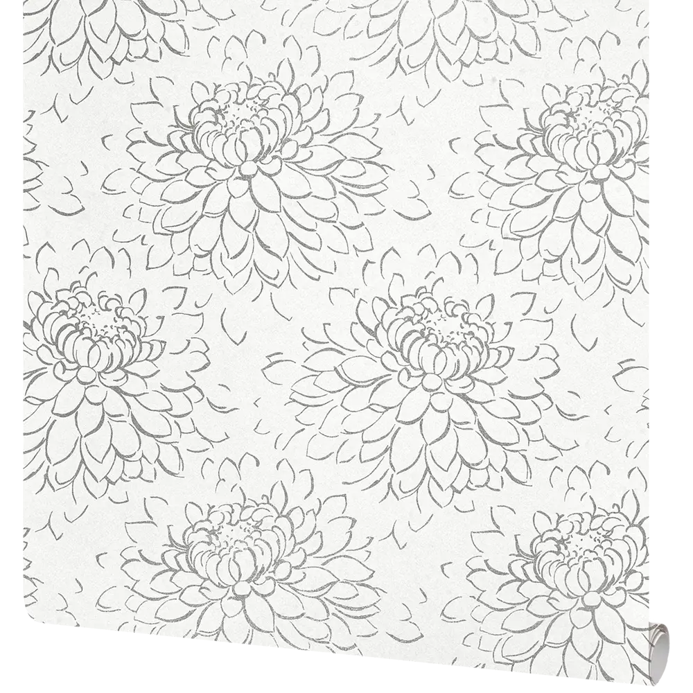 Обои флизелиновые Grandecolife Flower белые 1.06 м GDR142101 89335992 STLM-2195407