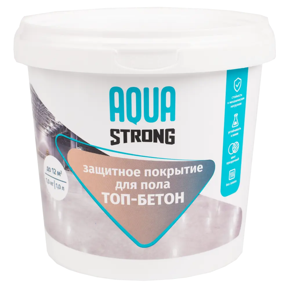 Защитное покрытие для пола топ-бетон прозрачное Aquastrong 1 кг STLM-2121631