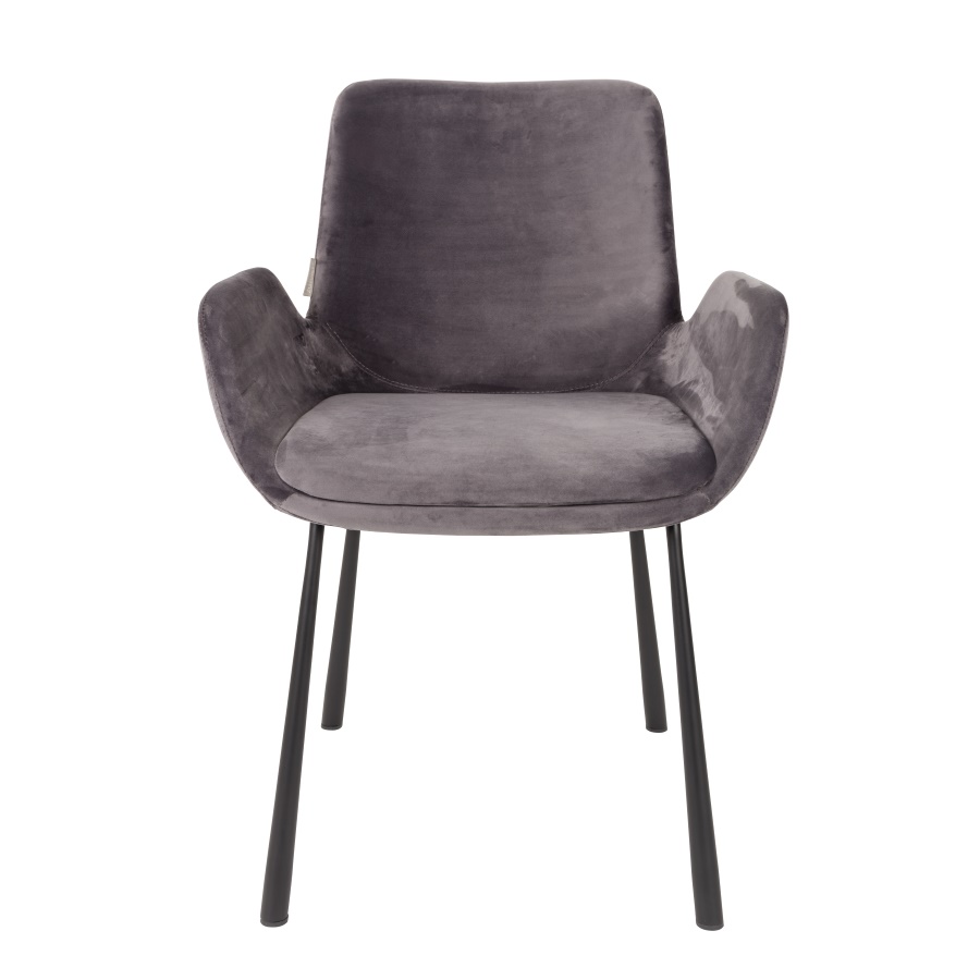 Кресло Brit темно-серое на тонких ножках Zuiver 1200142 - Вид №3