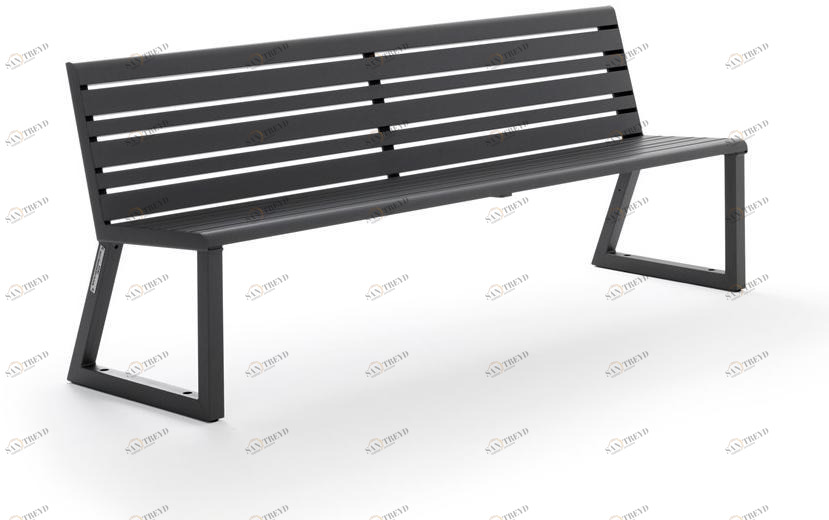 Urbantime Скамья из алюминия со спинкой Ventiquattrore.h24 sun-id-1444018