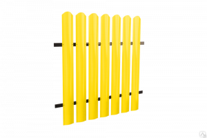 Штакетник пластиковый жёлтый RAL 1003 ГеоПластБорд GPBST-160 - Вид №1