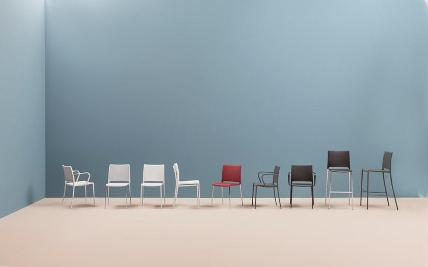 Pedrali Штабелируемый алюминиевый стул с подлокотниками Mya 706/2 - Вид №6