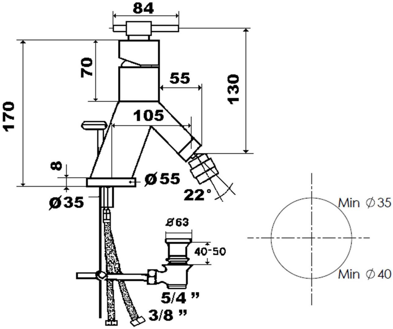 rvb Смеситель для биде на одно отверстие на террасе Dynamic 4527.11.20 - Вид №1