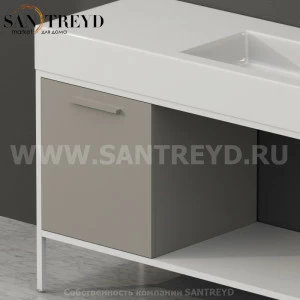 SS4548GH2 Тумба с открывающейся левой створкой (с 1 стеклянной полкой) Globo