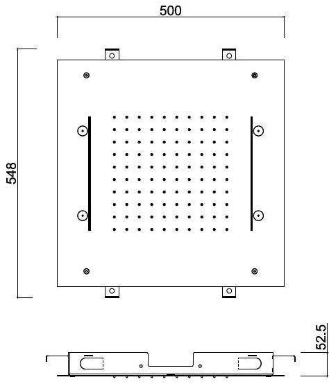 Rubinetteria Giulini Душевая лейка со встроенной струей тумана из нержавеющей стали Pablolux F1721-b - Вид №1