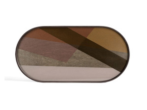 Стеклянный овальный лоток