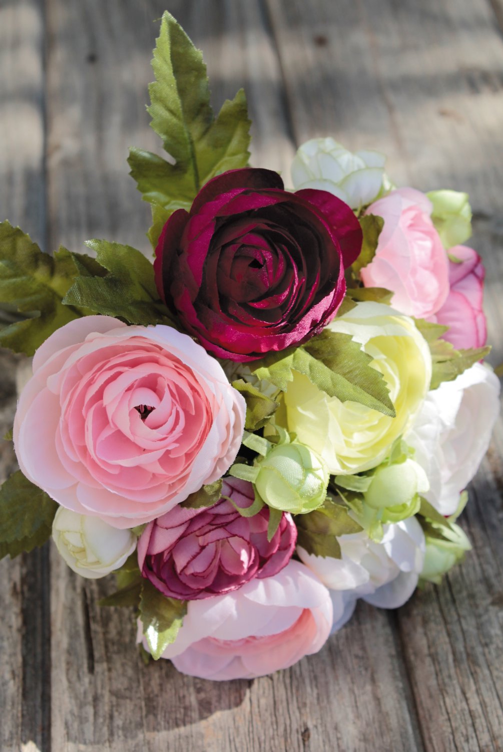 3632 490 a3 Искусственный куст лютика, 20 см, Ø 20 см, красно-черный H-andreas  - Вид №2