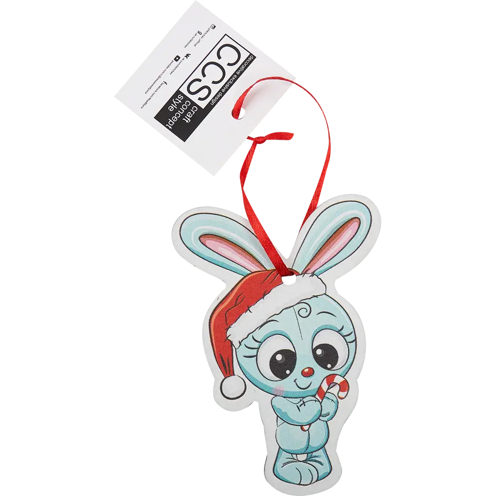 Декоративная подвеска Зайка-девочка 10.5x7.5 см цвет разноцветный 85105429 STLM-2019588 Santreyd  - Вид №2