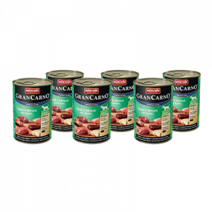 ПР0049487*6 Корм для собак GranCarno Original Adult говядина, оленина, яблоко банка 800г (упаковка - 6 шт) Animonda