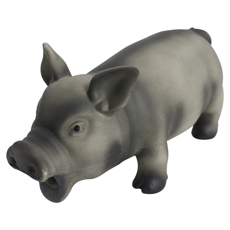 ПР0041408 Игрушка для собак Поросенок со звуком 20х10х9см латекс серый MAJOR 